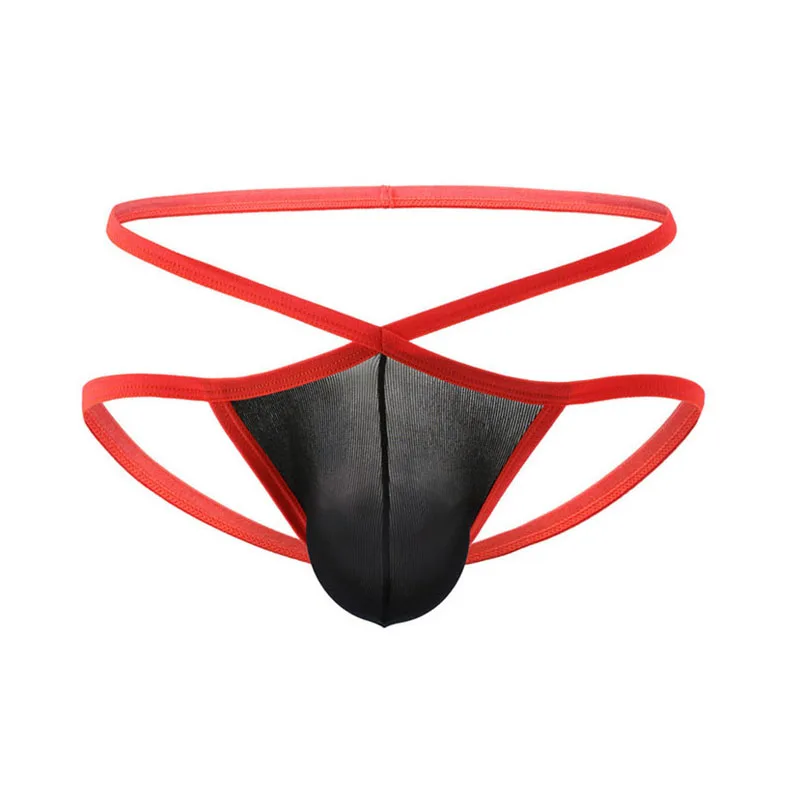 Sexy Men Thongs Ultra-thin Seamless Thong Gay Men G Strings Pouch Ice Silk Underwear Breathable Low Rise Panties Underpants