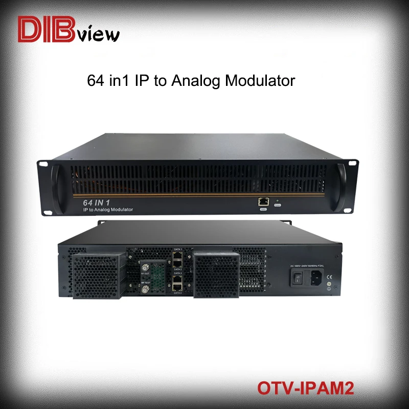 OTV-IPAM2 2U 64 in 1 IP to PAL B/G/DK NTSC Analog RF Modulator For CATV Head-end System