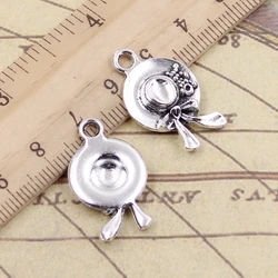 10pcs Charms Ms. Cap Hat 16x25mm Tibetan Silver Color Pendants Antique Jewelry Making DIY Handmade Craft