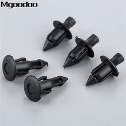 Mgoodoo 50Pcs 6mm Hole Universal Auto Fairing Trim Panel Fastener Clips Plastic Rivets Retainer Car Push Clips 6mm X 12mm