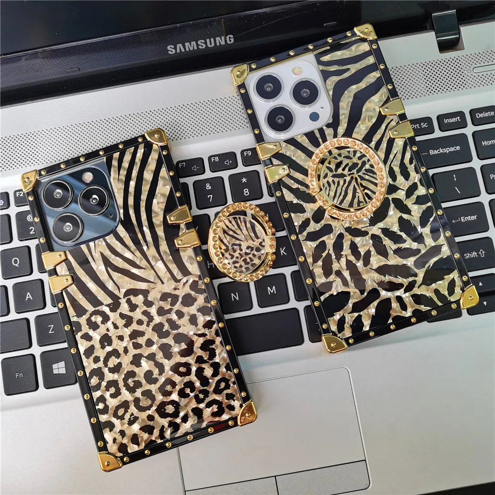 Luxury Glitter Sexy Leopard Case For iPhone 16 PRO MAX 16 Plus 11 12 13 14 PRO MAX Phone Cover Retro Case for iphone 15 PRO MAX