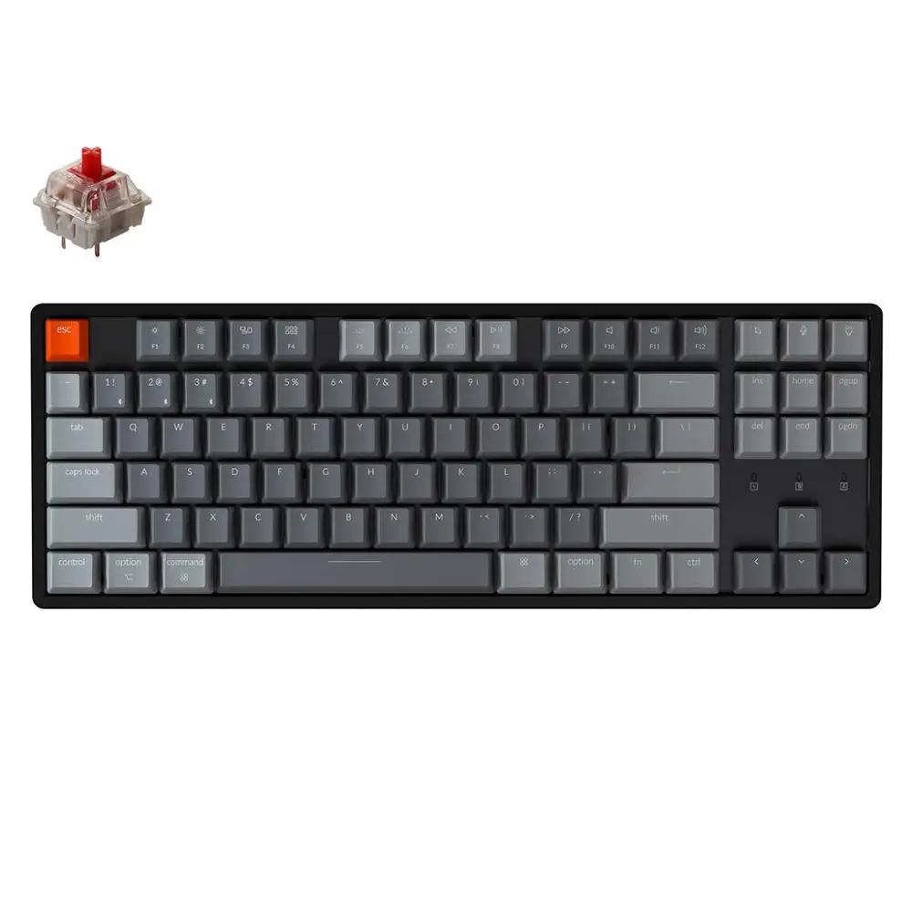 Keychron K8 J Wireless Bluetooth Mechanical Keyboard Gateron Hot-Swappable Switch RGB Backlight Aluminum Frame for Mac