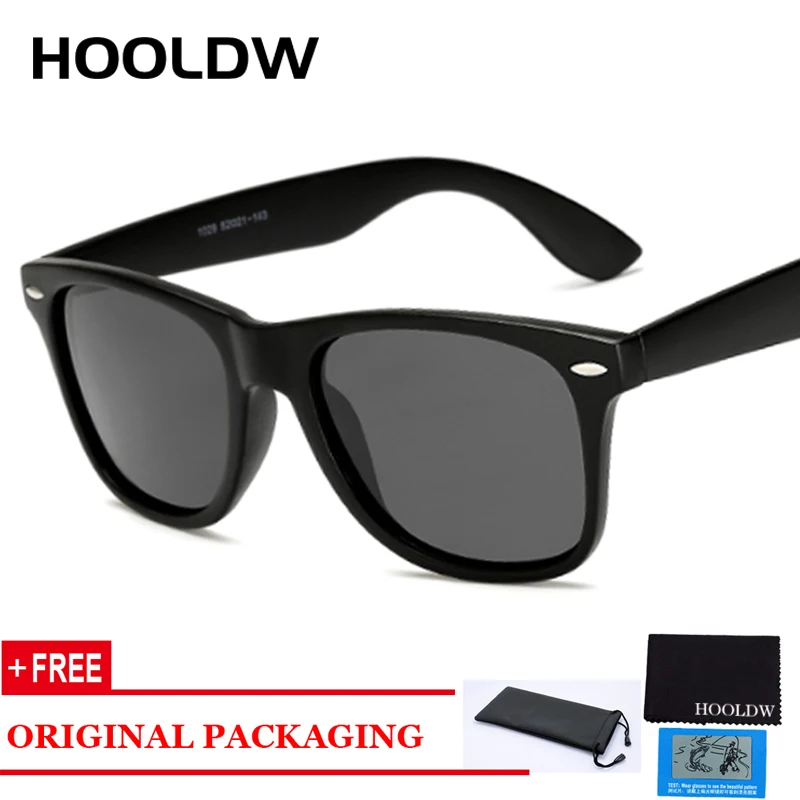 

HOOLDW Classic Polarized Sunglasses Men Women Brand Design Driving Square Frame Sun Glasses Goggle UV400 Eyewear Gafas De Sol