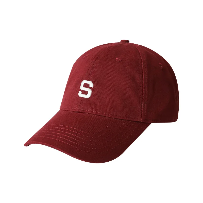 Large Head Circumference Plus Size Hat Men And Women Korean The Soft Top Alphabet S Baseball Cap Four Seasons Men's Peaked Cap