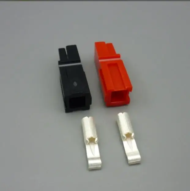 worldgolden  5/30/100 sets New 2Pin 45A 600V Power Connector Battery Plug+sheath Connectors kits For forklift electrocar