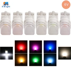 10PCS T10 W5W LED Light Bulb 6V 6.3V DC 2825 168 194 Bulbs for Pinball Machine Light 6 Volt Game Toy Car Lights Flashlight