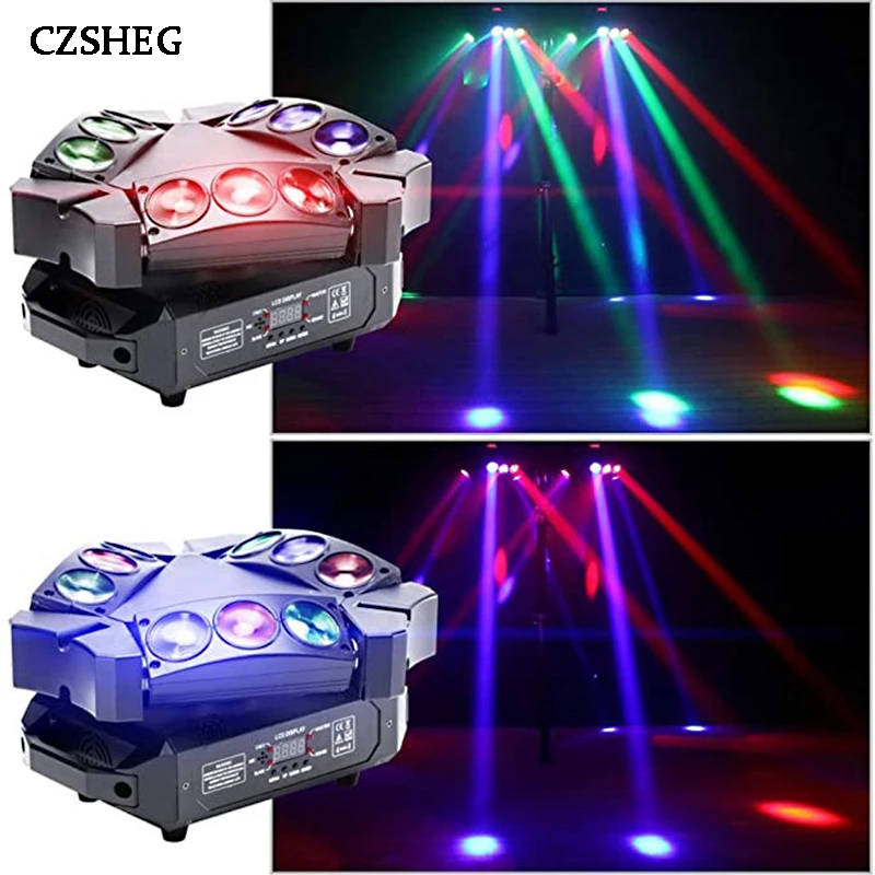 New Arrival MINI LED 9x10W LED Spider Light RGBW 16/48CH DMX Stage Lights Dj LED Spider Moving Head Beam Light