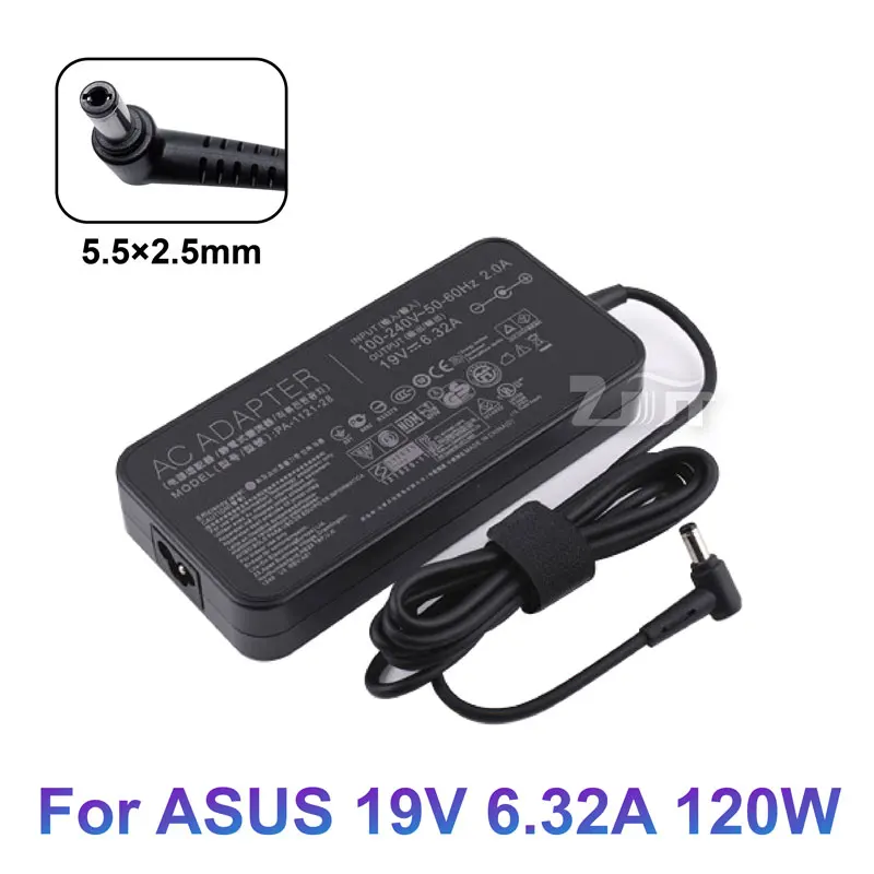 19V 6.32A 120W 5.5*2.5mm AC Laptop charger Power Adapter Fro ASUS PA-1121-28 ADP-12RH B  N750 N53S FX50J ZX50J A550J A550J FX53V