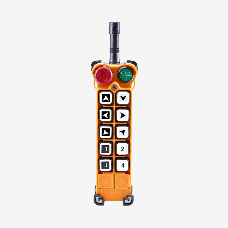 Telekontrol 10 Channel Single Speed Crane Radio Industrial Remote Control Sakelar Tombol Tekan untuk Overhead Crane F26-B1