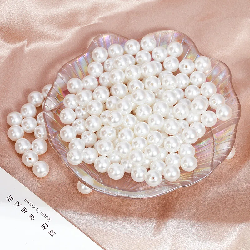 3/4/6/8/10/12/14/16mm Perlen Weiß Beige ABS Lose Runde Perlen Handwerk für Mode Schmuck Machen DIY Handwerk Kleidungsstück Perlen – Detail 10
