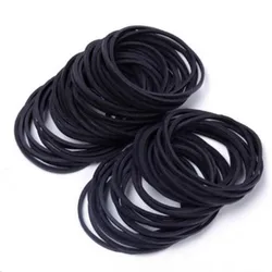 Black Rubber Band Tapes for Hair Crafts, Elastic Bands, Office, Students, School Stationery Supplies, 38mm * 1.4mm