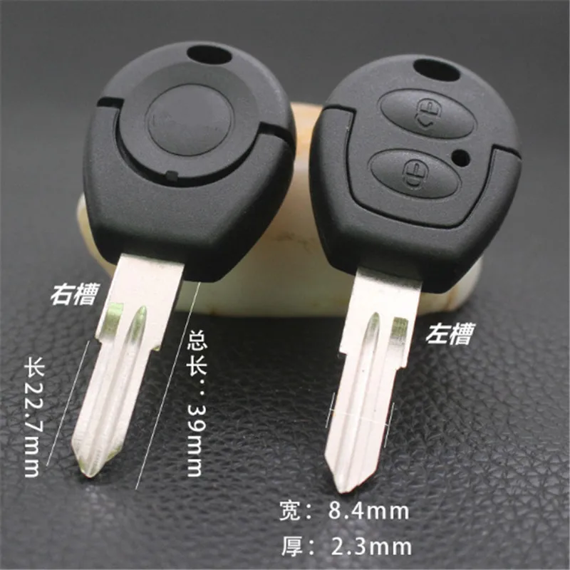 DAKATU 5PCS 2 Button Remote key Shell Case For Chery QQ3 QQ6 A1 Replacement Remote keyless entry fob cover