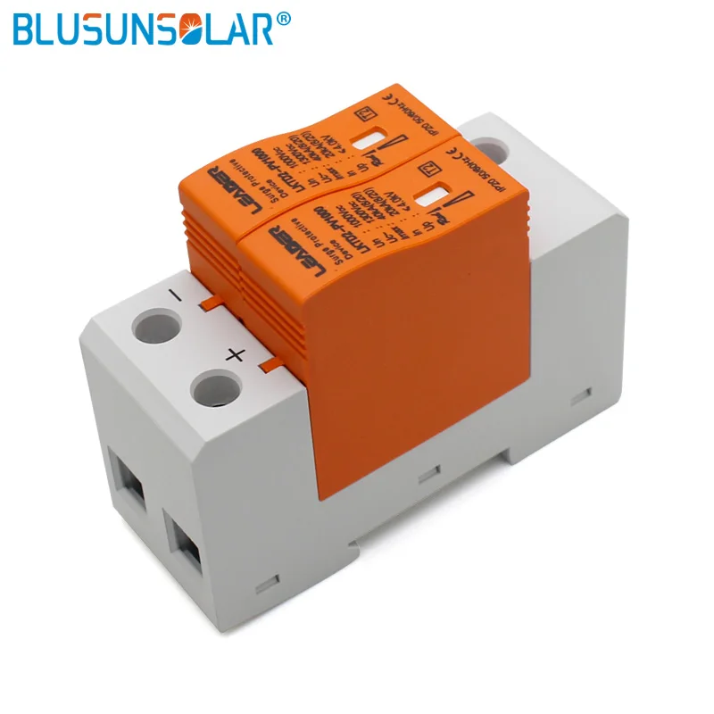 2 pcs/lot 2P DC1000V 20/40KA DC Surge Arrestor Protective Device for Solar System Protection