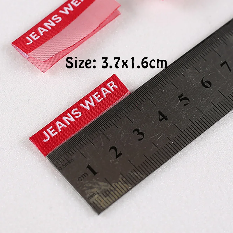 200Pcs Jeans Wear Letter Cloth Labels Tags For DIY Craft Handmade Sewing Jeans Pants Fabric Label Decoration Supplies