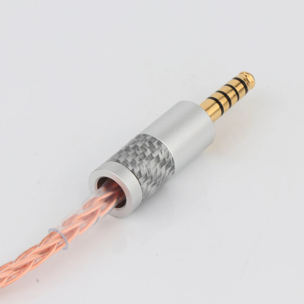 คุณภาพสูง 8Cores Braid สายหูฟังสายหูฟัง 4.4 มม.ถึง 4.4 มม.อะแดปเตอร์เสียงสาย
