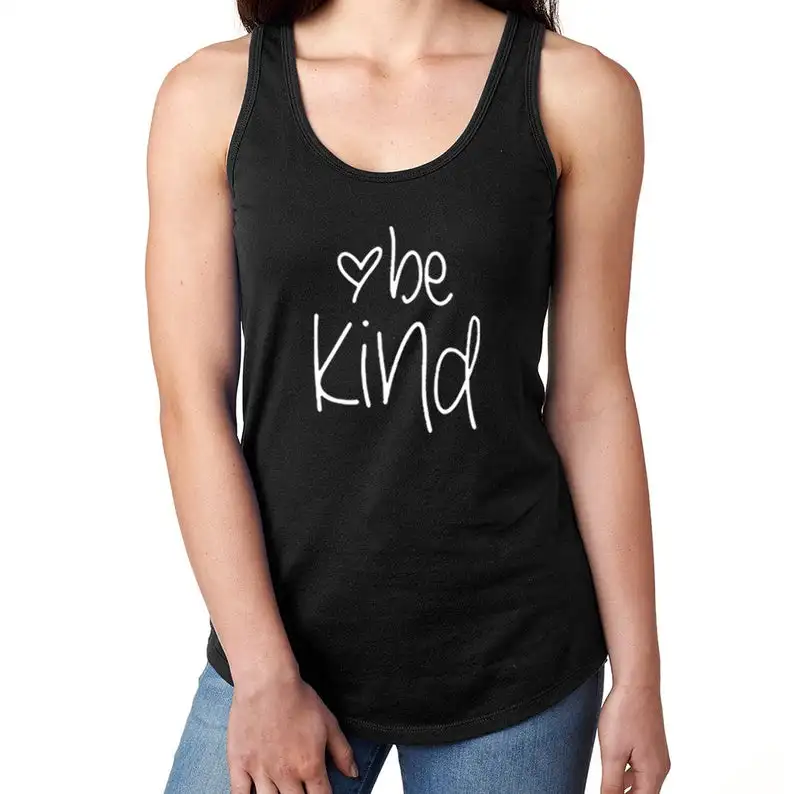 

Skuggnas New Arrival Bee kind Women Tank Tops Sleeveless Fshion Christian tank top Summer tank Be kind shirt Drop Ship