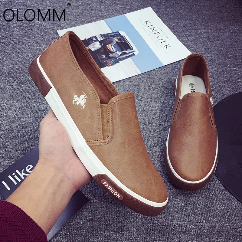 Mens Leather Shoes Retro Four Seasons Shoes Low To Help Business Casual Shoes Zapatos De Hombre Loafers  Sneakers Men