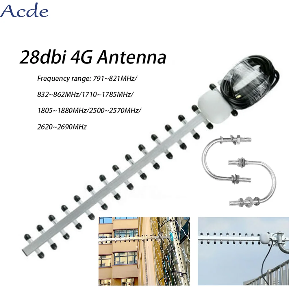 

4G LTE WIFI 25dbi Антенна Yagi SMA Male наружная для маршрутизатора усилитель сигнала направленный усилитель воздушный модем Тип папа