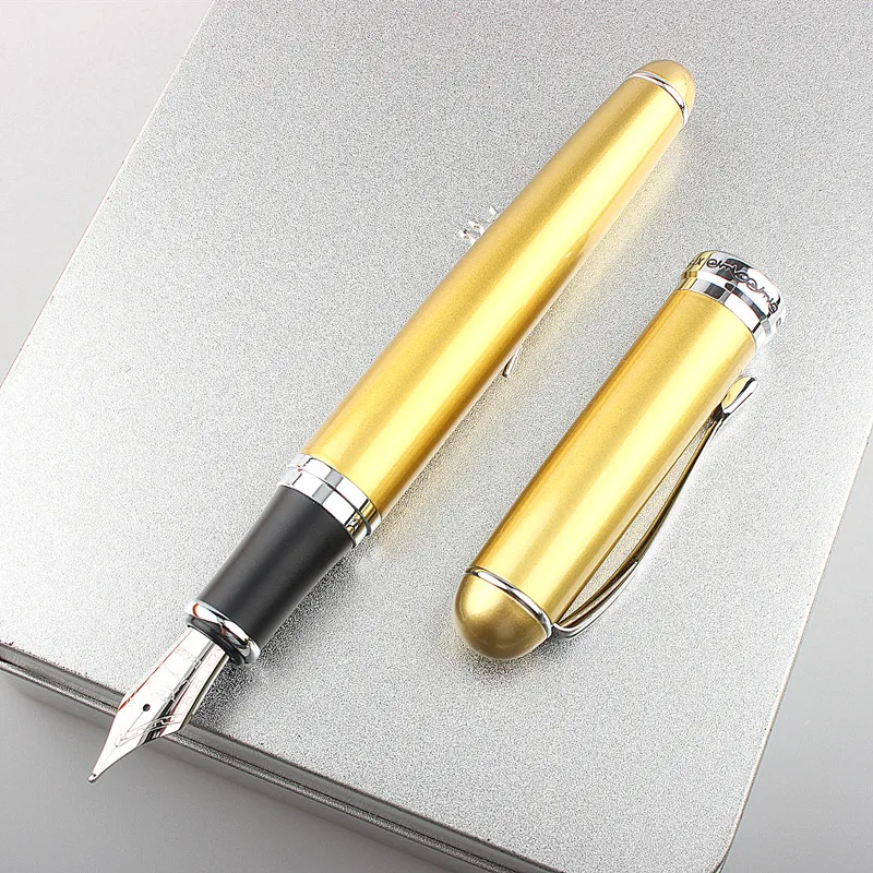 Jinhao x750万年筆ギフトセット高級ビジネスメタルステンレススチールカラークリップミディアムペン先オフィス署名学校