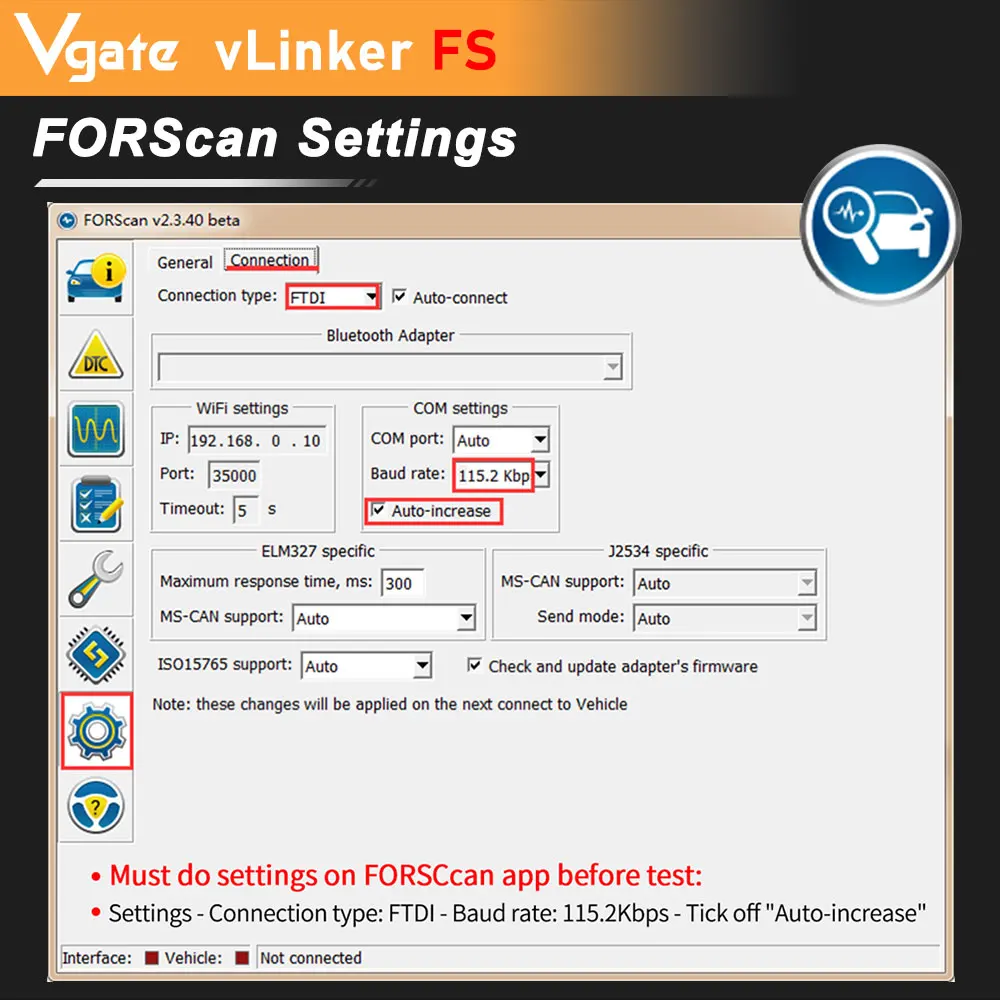 Vgate VLinker FS FORScan für Ford ELM327 USB OBD2 Auto-Diagnosewerkzeuge HS/MS-CAN OBD2 Automobilscanner PK OBDLink – Detail 4