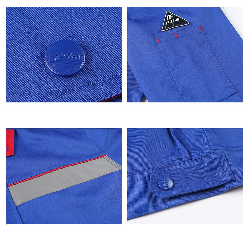 Frühling Reflektierende Arbeit Kleidung Gas Station Elektrische Anti-Statische Wear-Beständig Uniformen Durable Auto Reparatur Mechanische Overall