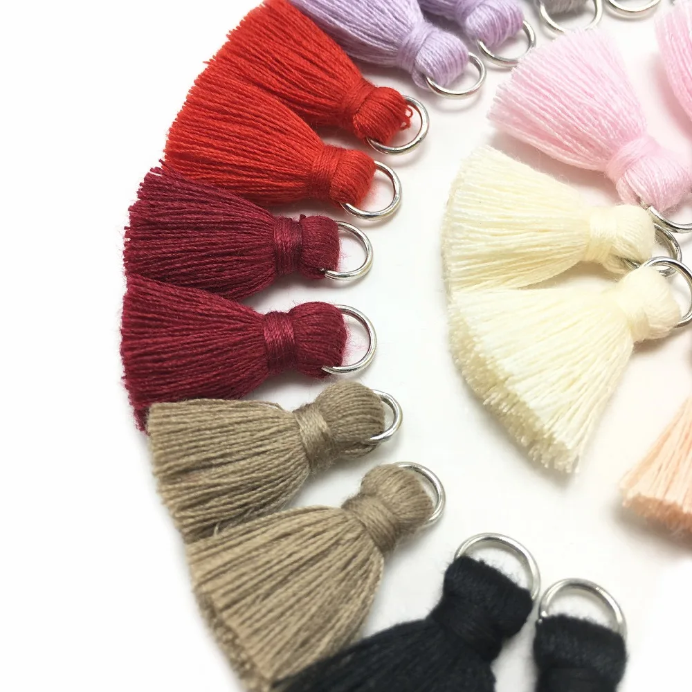 GUFEATHER L46/ 2cm Tassel/cotton tassel bursh/accessories jewelry/jewelry making/DIY/hand made jewelry/Earring tassels/bag loop