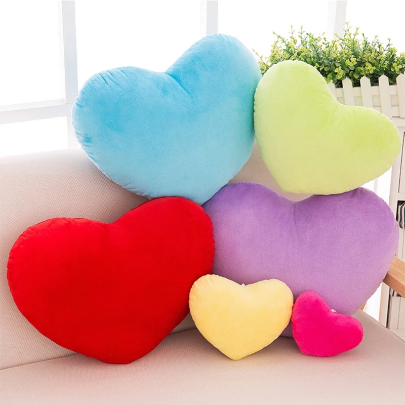 Heart Shape Throw Pillow Cushion Stuffed Plush Doll Toy Gift  Sofa Car Home Decorative Cushion Wedding Decoration Kids Toy