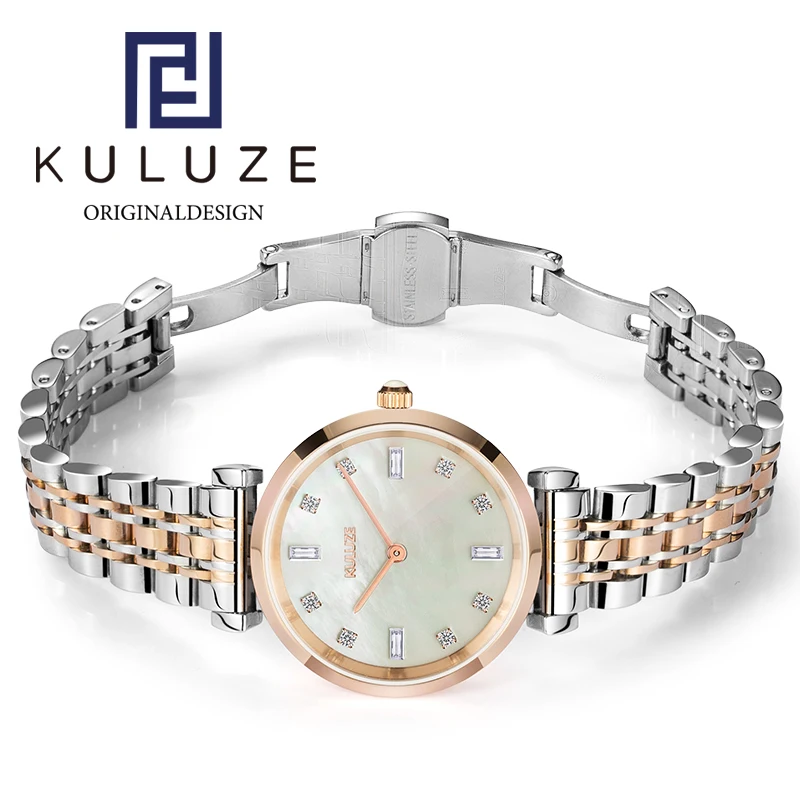 KULUZE Fashion WomanWatch Luxury Brand Ladies Diamonds Watches Japan Quartz Movement Star Design Starry Sky Watch Gift For Woman