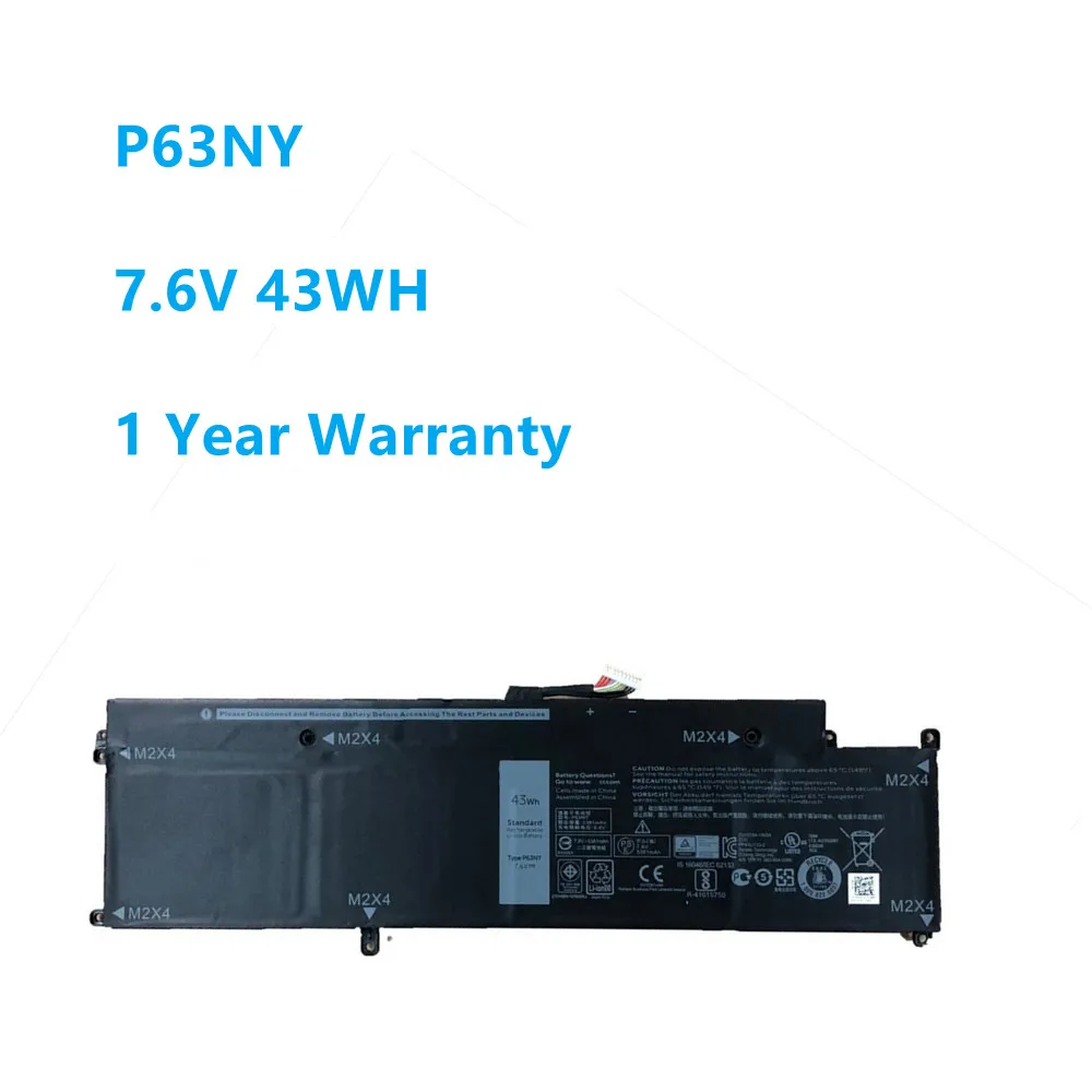 

Новый аккумулятор P63NY для DELL Latitude 13 7370 13-7370 E7370 N3KPR XCNR3 WY7CG P63NY 7,6 V 43Wh