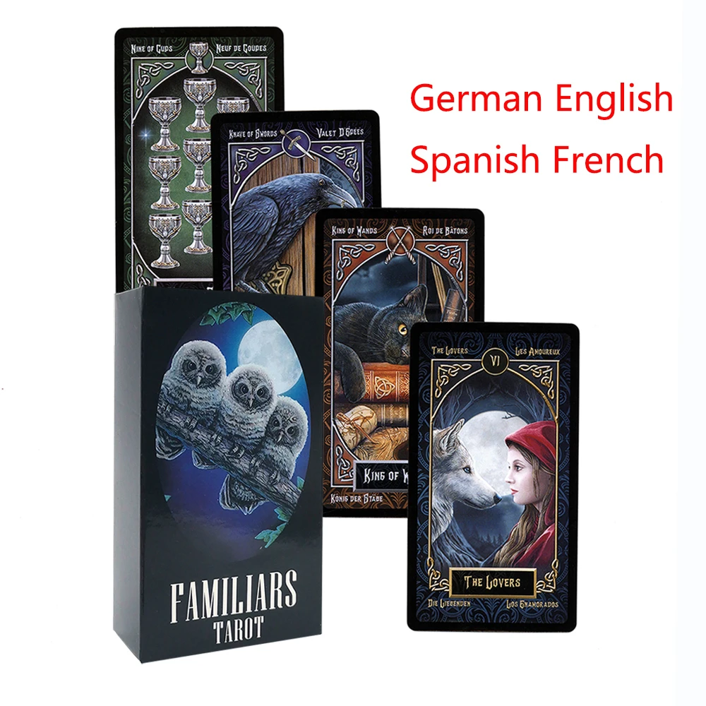 Spanish Tarot Deck  Cards Divination  Archangel Oracle Cards  English and Spanish French German