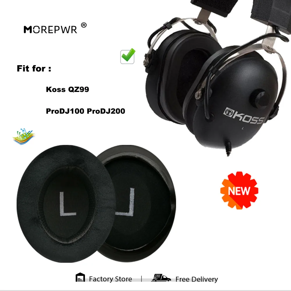 

Morepwr новые обновленные Сменные амбушюры для Koss QZ99 ProDJ100 ProDJ200, запчасти для гарнитуры, Кожаная подушка, бархатные наушники