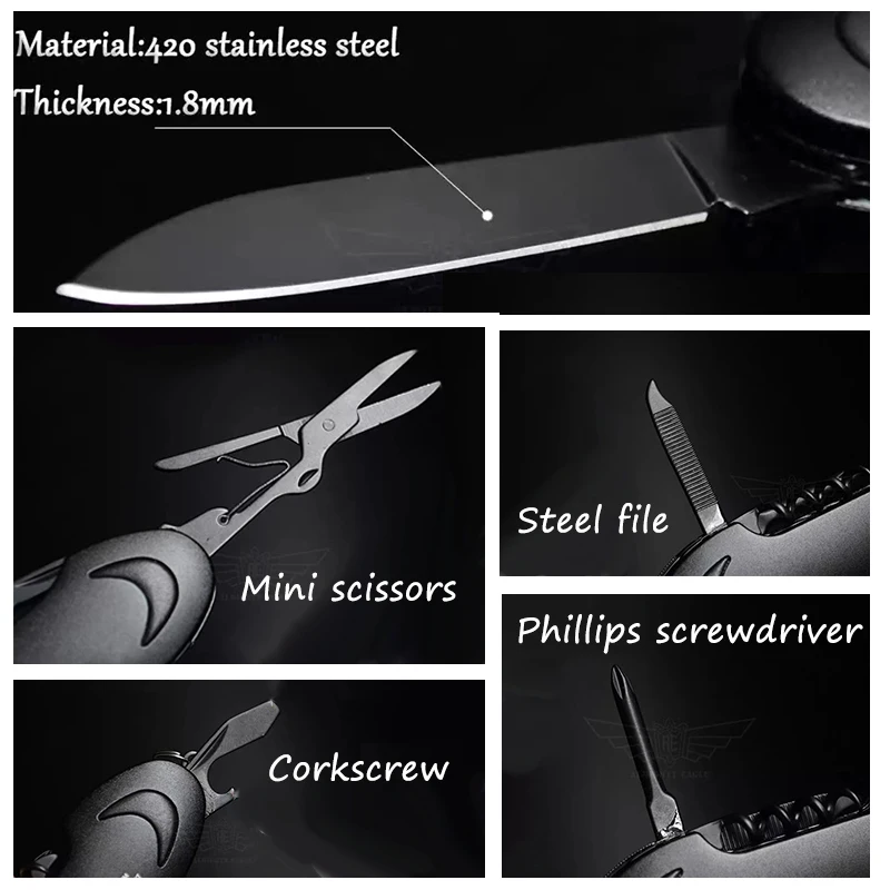 Swiss Knife Multi tool Portable Knife Scissors Screwdriver Army Knives Camping Survival equipment