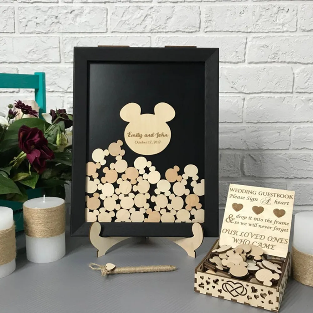 

Настраиваемый милый babay shower гость Drop box 3D brithday сердце Shadow Box альтернативный выбор цвета keepsake подарок гость знак в