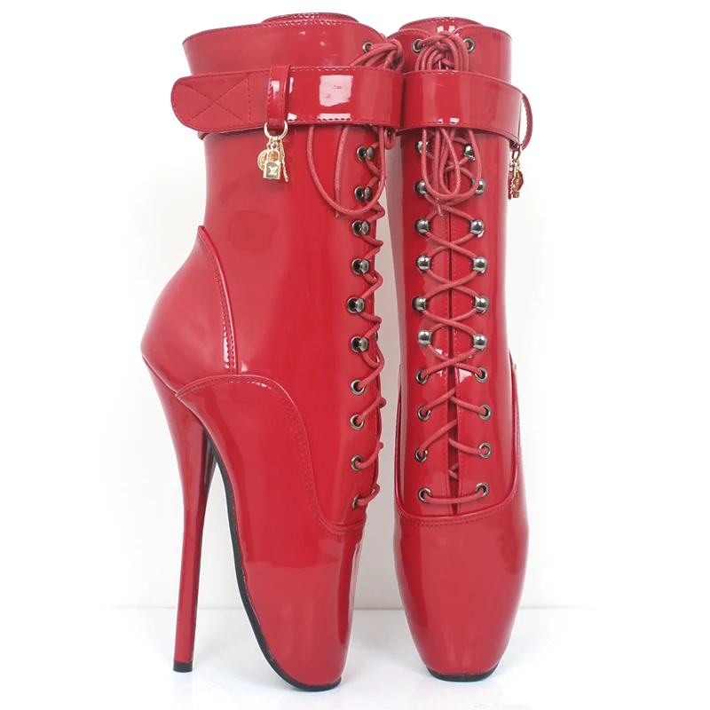 18CM Super High Heel Ankle Ballet Boots Sexy Fetish Women Boots Custom Colors