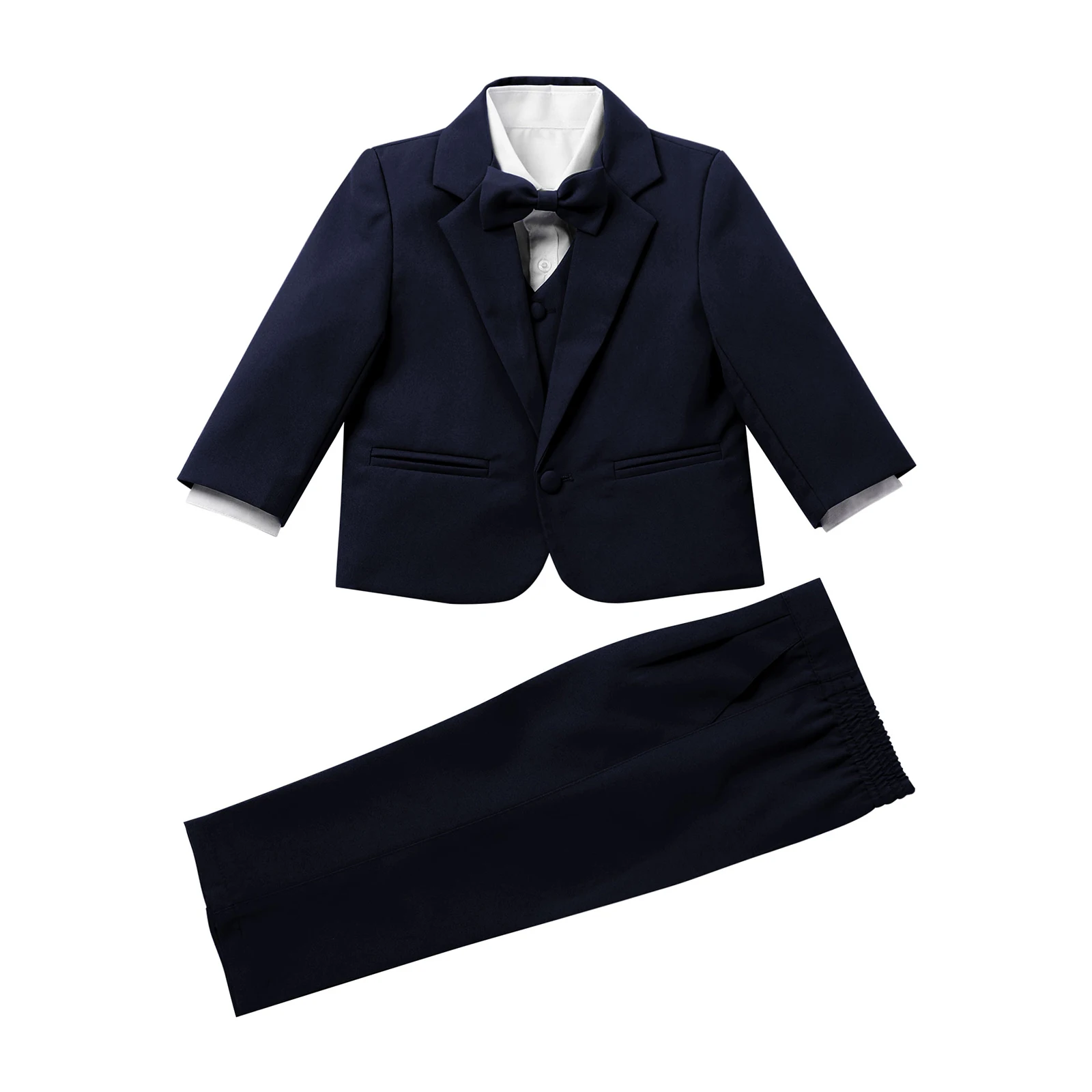 Conjunto de terno formal para meninos, roupas de cavalheiro para casamento e batizado