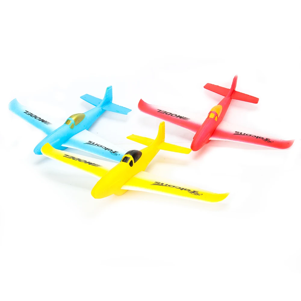 MINI EPP Foam Hand Throw P51 Airplane Outdoor Launch Glider Plane Kids Fun Toy 31CM For Child Gifts DIY RC Model