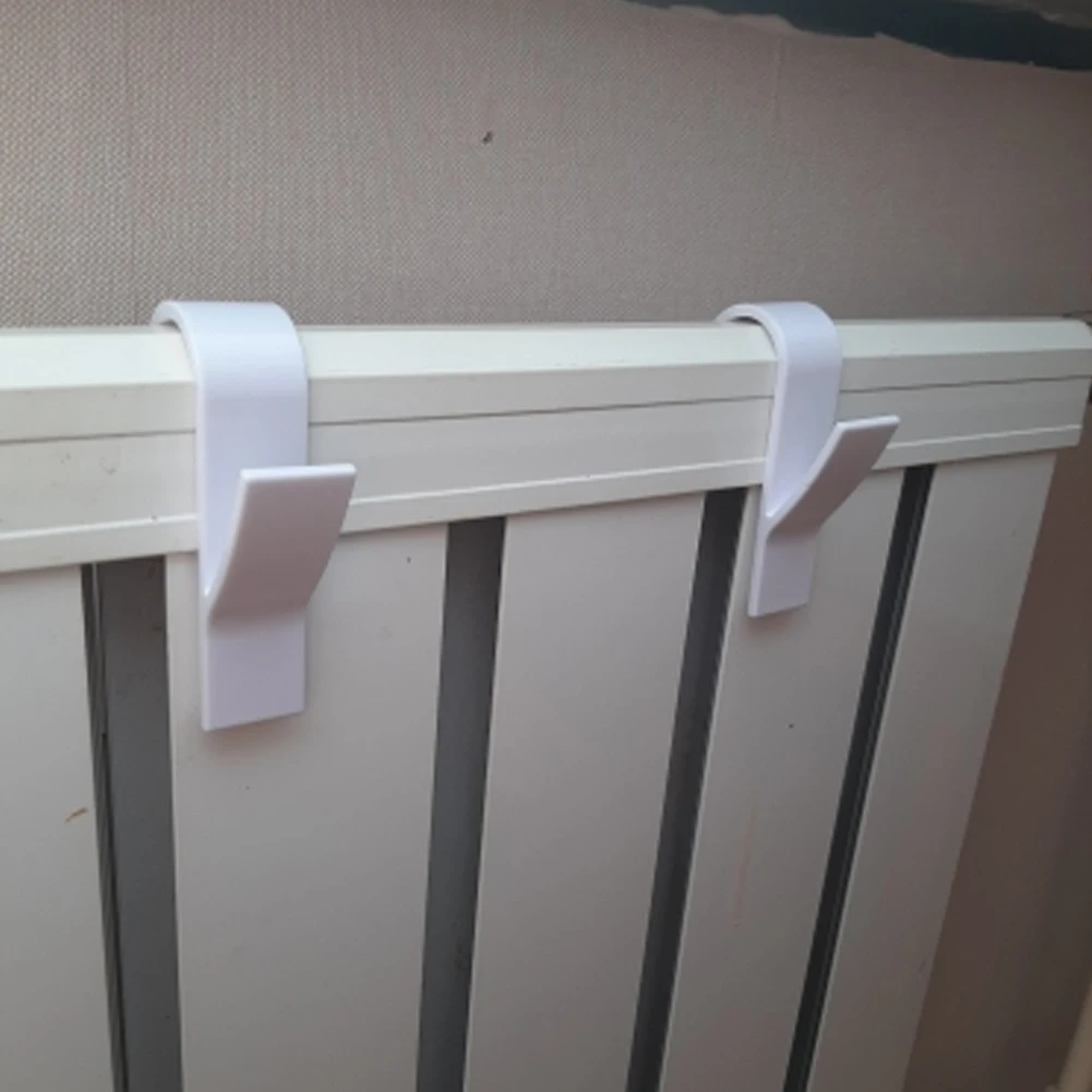 High Quality Hanger For Heated Towel Radiator Rail Clothes Hanger Bath Hook Holder Percha Plegable Scarf Hanger White 6pcs
