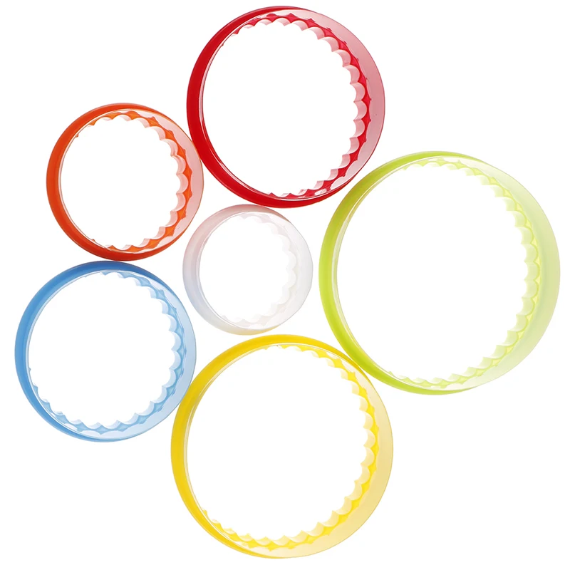 6Pcs  Round/Flower Shaped Dough Cutting Tool Kitchen Gadgets Dumplings Cutter