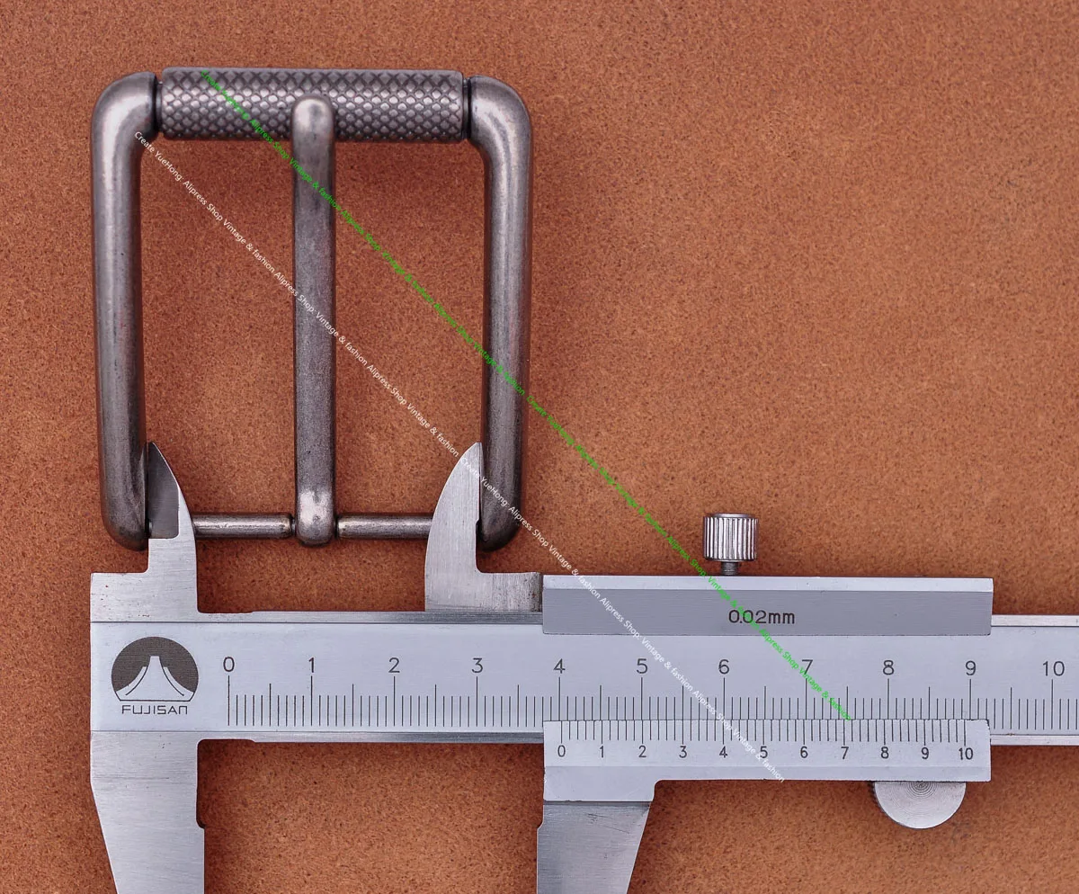 الثقيلة العتيقة الفضة نهاية شريط الأسطوانة دبوس واحد أبازيم للرجال حزام الخصر مشبك الجلود الحرفية الملحقات تناسب 38 ملم #6