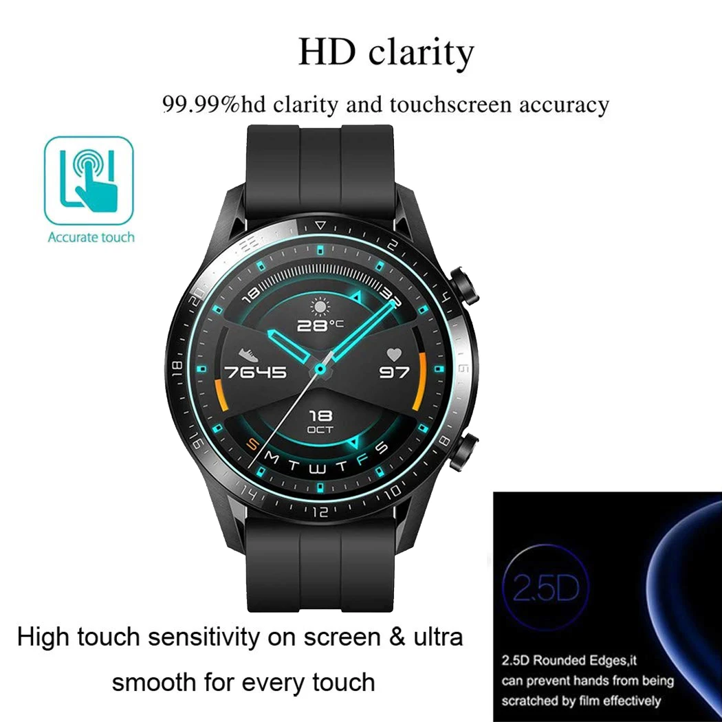 Tempered Glass For Huawei Watch GT3 GT2 Pro protective Glass For huawei GT2 GT3 43mm Screen Protector Film smartwatch accessorie