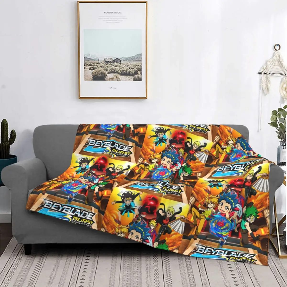 Beyblade Burst Blankets Fleece Decoration Ultra-Soft Throw Blankets for Bedding Bedroom Plush Thin Quilt