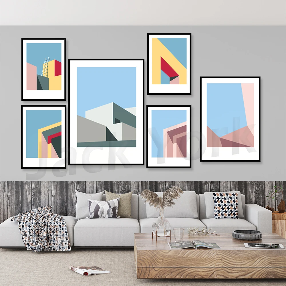 

Home office wall art /Modern minimal geometric posterAbstract geometric art prints / Minimal architecture for modern home decor