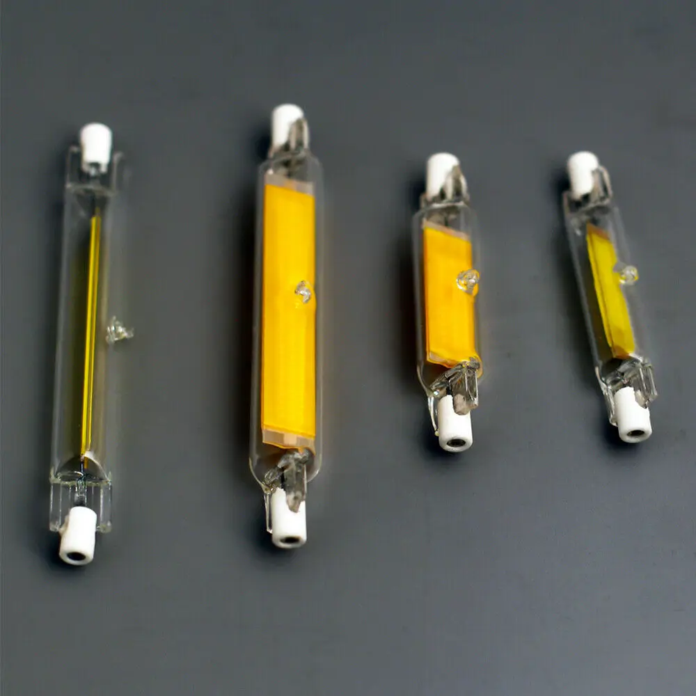 

10pcs/Lot 5W 7W 10W 20W Halogen Lamps Replace Dimmable R7s LED Light Bulb 78mm 118mm COB Ceramic Glass Tube Light