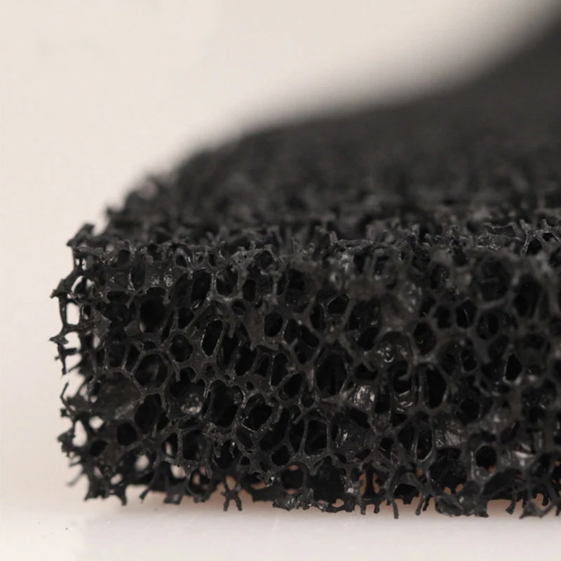 3~20mm Activated carbon filter cotton primary air filter sponge activated carbon honeycomb filter net black polyurethane foam