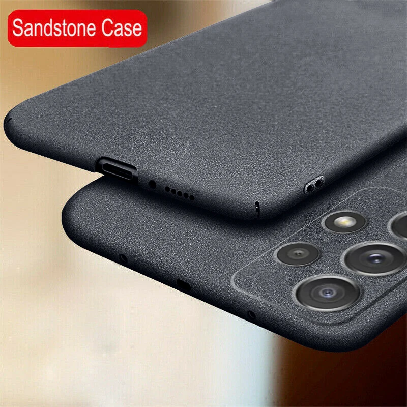 Ultra-Thin Slim Matte Sandstone Case For Samsung Galaxy A55 A54 A53 A52 5G S23 FE S22 S21 S23 S24 Ultra Hard PC Case