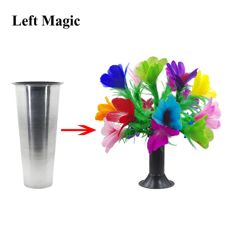 

Magic Sleeve To Flower Magic Tricks Feather Flower Appearing Magic Props Sreet Stage Illusion Magician Accessary Gimmick Comedy