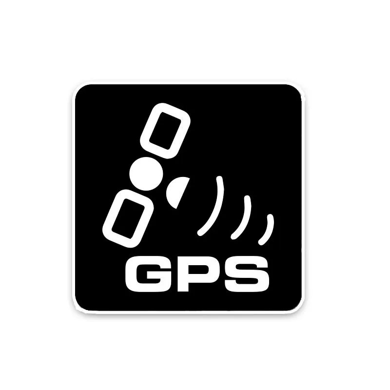 13x13cm White and Black GPS Simple Creative Car Sticker Decal Occlusion Scratch Exterior for Laptop Speedboat Rear Windshield