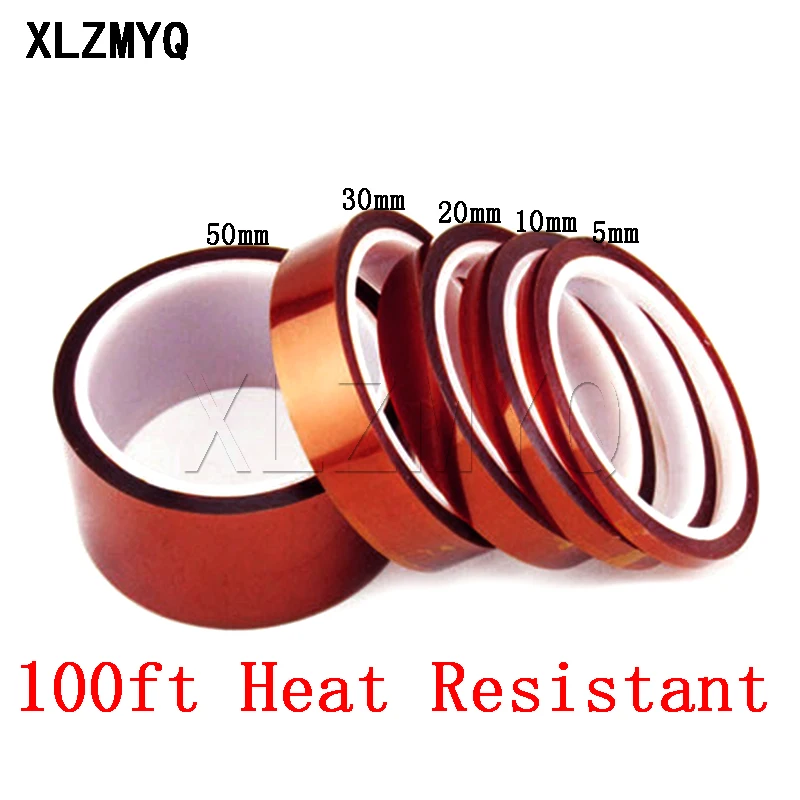 5/10/20mm professional 100ft electronics Heat Resistant High Temperature High insulation welding Polyimide Kapton Tape 50mm 30M