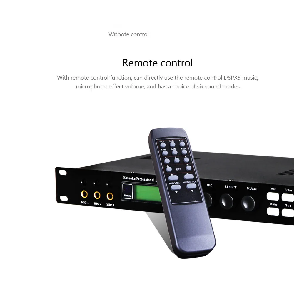 GAX-X5 مؤثر ما قبل المرحلة المهنية الرقمية KTV ميكروفون صدى قمع مكافحة عواء معالج المرحلة في الهواء الطلق