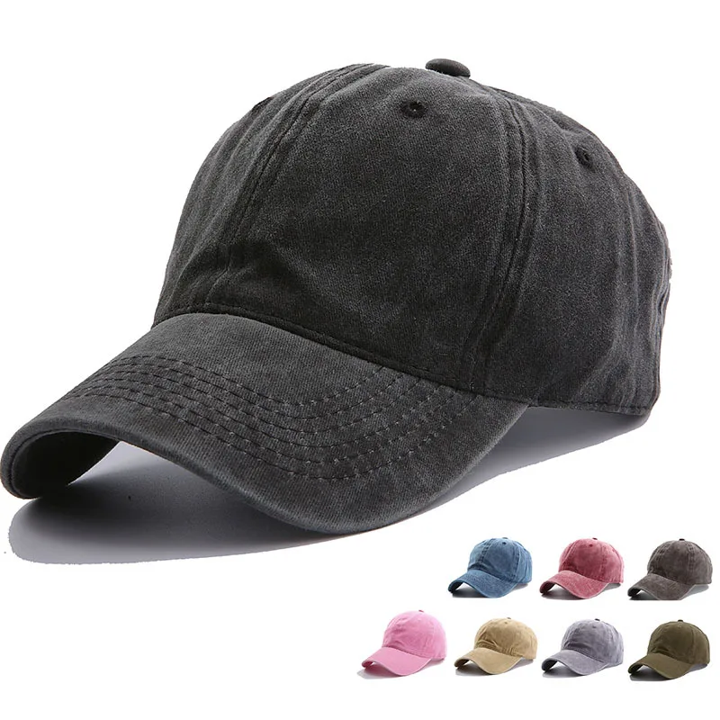 15 Colors Washed Cotton Board Kids Baseball Cap Children Hip Hop Boys Girls Hat for 3 - 8 Years Old Wholesale Drop Ship